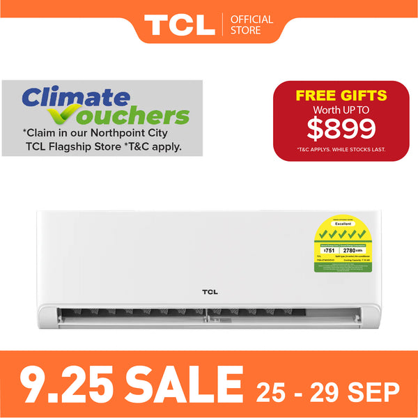 TCL BreezeIN Air Conditioner | R32, 5 Ticks Aircon | APP & Voice Control