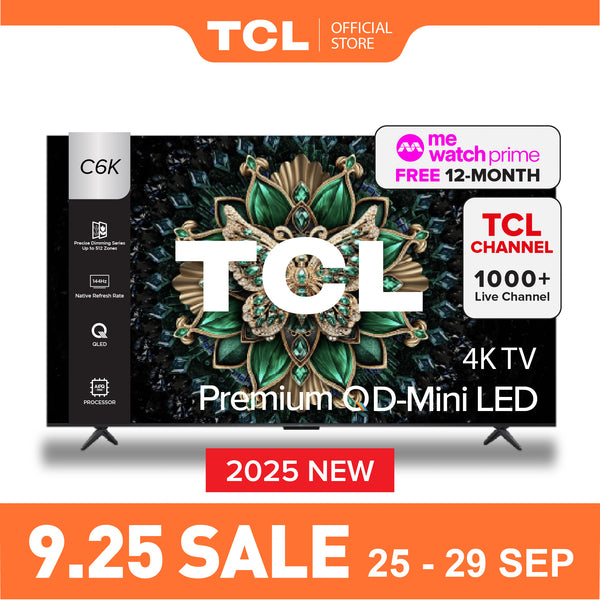 2025 NEW | TCL C6K 4K Premium QD Mini-LED TV 55 inch 65 inch 75 inch 85 inch  AI Smart TV