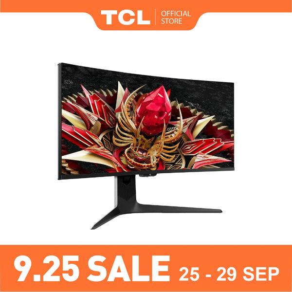 TCL 34" 170Hz Mini-LED  4K Curved Gaming Monitor 34R83Q | QLED PC Monitor HDR 1600
