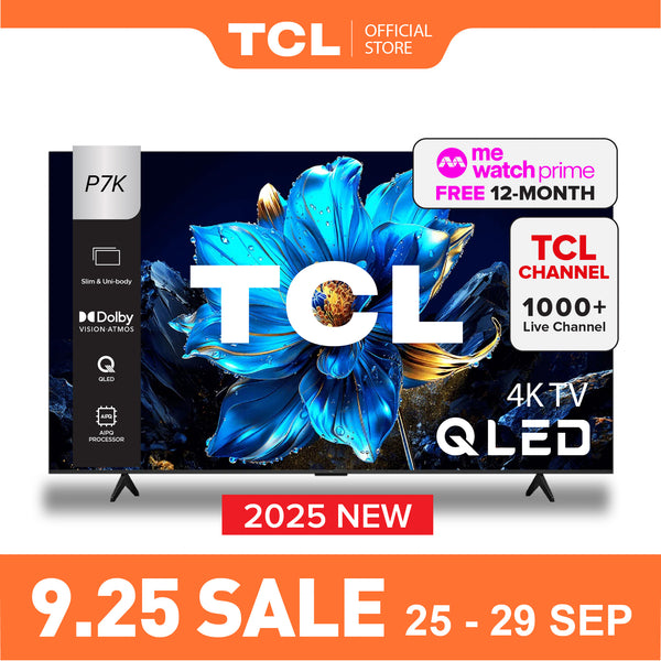 2025 NEW | TCL P7K 4K QLED Smart TV 43 inch  50 inch  55 inch  65 inch | AI Smart Google TV