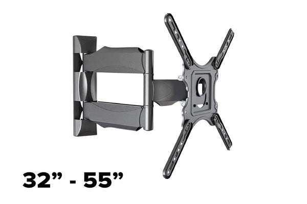 32"-55" (Single Arm) Swivel Bracket Wall Mount & Installation Option
